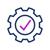 ICON-NavyMagenta-Gear-Checkmark
